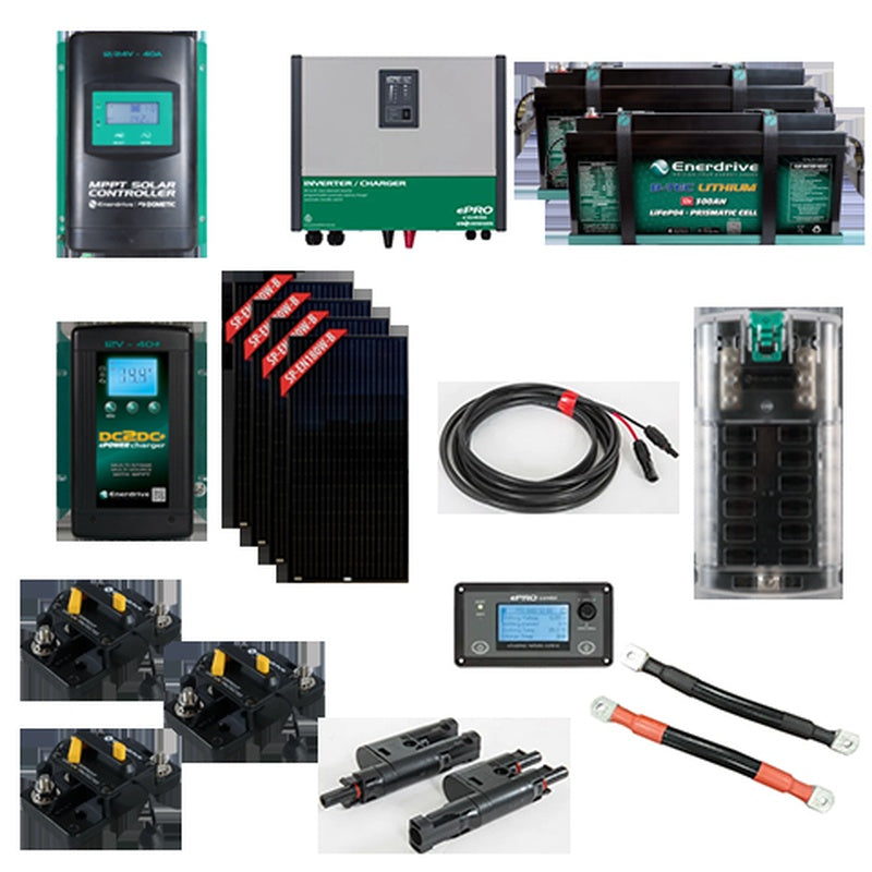 Complete Power System with 600Ah Lithium and 3000VA Inverter