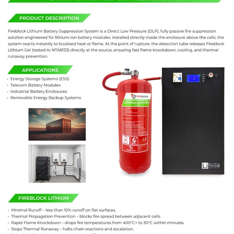 Lithium Battery Fire Suppression Unit